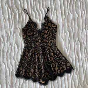 Black lace romper